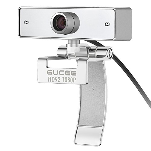 Webcam 1080P, GUCEE HD92 Full HD Web Camera with Microphone, Skype Webcams Crystal Clear Video Wide Angle, USB Web Cam for PC Laptop Desktop Notebook, Compatible with Windows 10 / 8 / 7 and Mac OS X