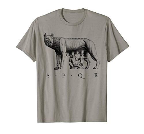 SPQR Roman Rome Wolf Romulus Remus T-Shirt