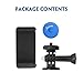 Moman Phone Clamp Stand Mount, with Universal Bottle Cap Adapter, Max 3.3 inch Width-adjustable and Rotatable Cellphone Clamp and 2 Screws for Tripod Mount