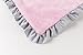 Kiki & Anna Soft Plush Two Layer Baby Blanket with Satin Raffle Trim for Girl Gift (30