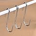 YOUNGFIT 30 Pack Heavy Duty S Hooks Stainless Steel S Shaped Hooks Hanging Hangers for Kitchenware Spoons Pans Pots Utensils Clothes Bags Towers Tools Plants (L Silver)