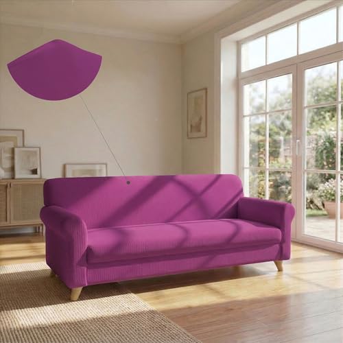 Italian Bed Linen Più Bello bielastic Sofa Cover Fucsia, 4 Places, Fuchsia