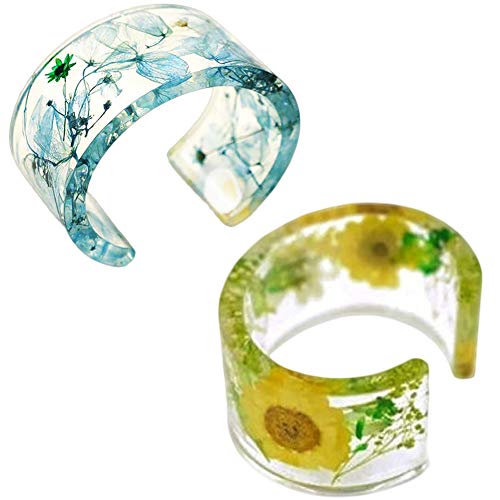 MeiMeiDa 2 Pack Resin Bracelet Molds Silicone Bangle Mold C Font DIY