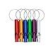 3Bears Emergency Survival Aluminum Whistle Key Chain for Hiking Camping Climbing(Large and Small Sizes, Red,Yellow,Blue,Green,Purple,Silver, Pack of 12)