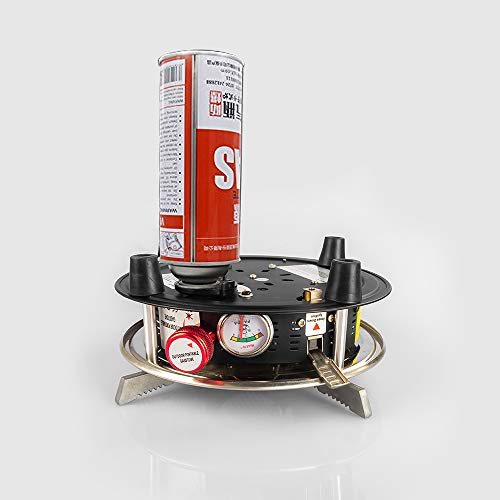 Portable Cooking Gas Stove Burner 10,000 BTU Dual Fuel Propane or Butane Patio Stove Outdoor Indoor Gas Cooker for Hiking, Camping, Backpacking and Emergency Preparedness