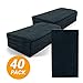 Dinner Napkins Disposable Guest Towels, Black Beverage Napkins Soft and Absorbent Paper Napkins Dinner Size for Party, Wedding, 8” x 4.5” 2 Ply Party Napkins, Pack of 40 - by Amcrate