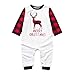 Elk Family Matching Christmas Pajamas Set,Crytech Fawn Deer Plaid Print Infant Baby Romper Women Men Parent Children Top and Lounge Pant for Xmas Sleepwear Pj Outfit Clothes (3-6 Months, Newborn)thumb 3