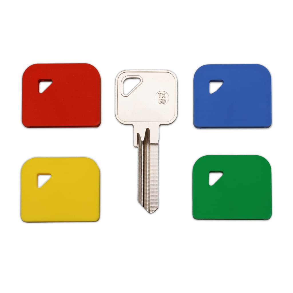 Harts 12 units Large Square Silicon Rubber TX3D Key Caps Covers Three each colour