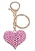 Giftale Pink Love Heart Handbag Charms Keychain for Women Purse Accessories,#526-22