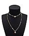 Boosic Disk Initial Choker Coin Chain Necklace Gold Jewelery
