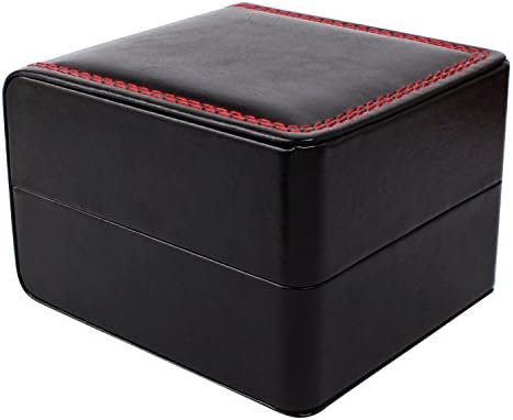 LIANGSMLIANGSM Watch Dislpay Box Organizer Case PU Leather for Men Women Single Black …