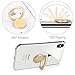 kwmobile Mobile Phone Ring – Metal Phone Ring with 360° Rotation and Stand Function – Self-Adhesive Finger Holder – Gold