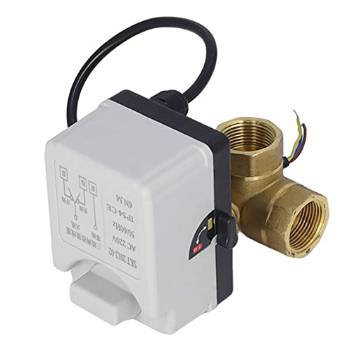 Ball Valve 3 Way Motorized DN20 3 Wire 3/4in AC220V Brass Electric Actuator for Industrial Use
