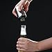 HQY 2 Pack Beer Bottle Opener with Cap Catcher, Black (New Version)