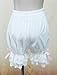 ZKCostume Women's Cute White Cotton Lace Ruffle Hem Lolita Bloomers