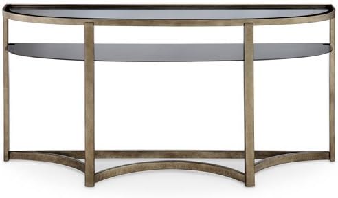 251 First Whittier Antique Pewter Demilune Console Table