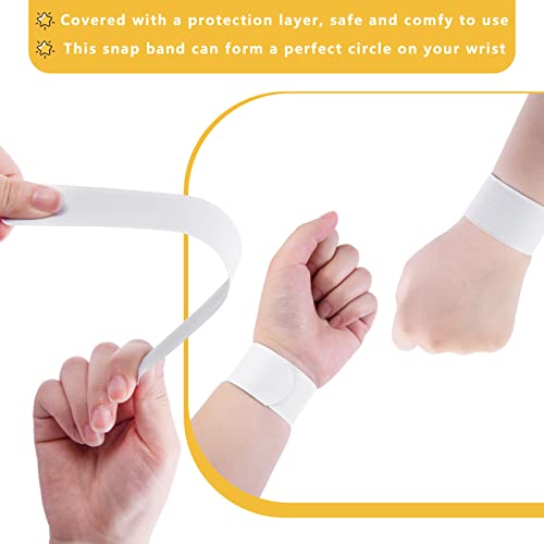 POPLAY White Slap Bracelets, 54PCS DIY Wrist Bands Blank Slap Bracelets Bulk for Kids Birthday Party Favors School Crafts