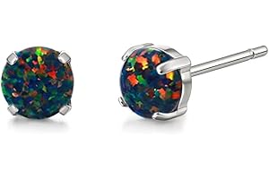 Limerencia G23 Hypoallergenic Pure Titanium Earrings, Opal/Moonstone/Cat's Eye/Blue Turquoise Stud Earrings, F136 Implant Grade|Delicate Jewelry for Sensitive Ears