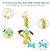 Baby Hanging Rattle Toys, 4 Pieces Newborn Car Crib Hanging Bell，Baby Soft Hanging Rattle Crinkle Squeaky Toy,Infant Animal Wind Chime with Teethers for Toddlers/Baby Girls/Baby Boys