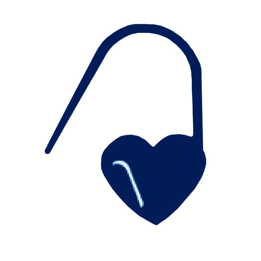 Tulip Heart Stitch Marker Small Navy - 1 Piece