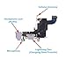 OmniRepairs Charging USB Dock Port Flex Cable Replacement with Microphone, Headphone Audio Jack Compatible for iPhone 6s Model (A1633, A1688, A1691, A1700) with Repair Toolkit (Grey)