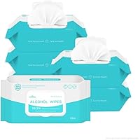 Sllic® Large Disinfectant Wet Wipes - All-Purpose - 75% Alcohol Wipes - Clean & Sanitize Surfaces & Skin - Skin Safe - Quick-
