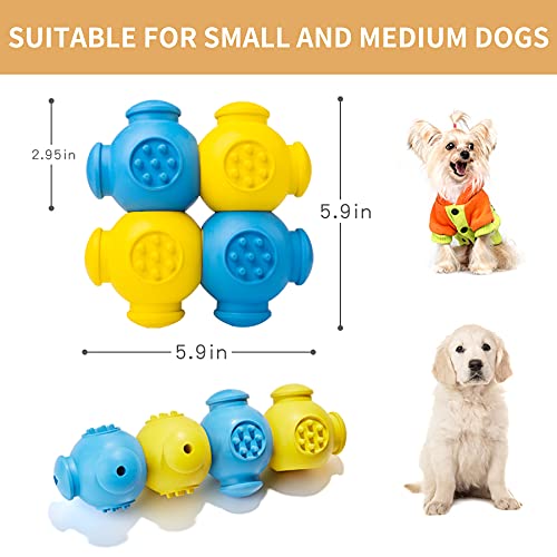 Dog Puzzle Toys for Aggressive Chewers,4 Pack Dog Chew Toys for Small