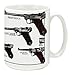 Cuppa Second Amendment Rights 15-Ounce Coffee Mug with Lugers