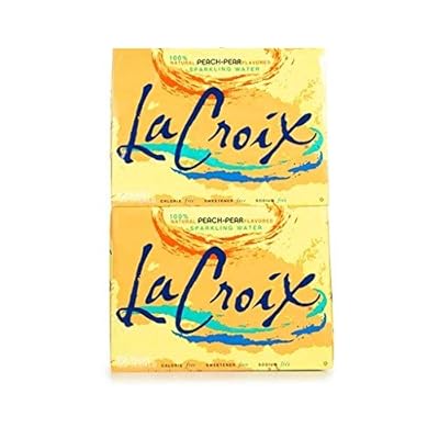 La Croix Peach Pear Sparkling Water, 12 Ounce (24 Cans)