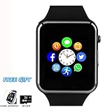 Smart Watch For Android Phones,Touch Screen Bluetooth Smart Watch with Phone Call Text ,Compatible Android iPhone Samsung LG ,Camera Music with TF/SIM Card Slot Step Tracker Watch for Men Women Teens