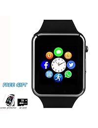 Reloj inteligente con Bluetooth, podómetro, rastreador, recordatorio de llamadas mensajes, reproductor de música, compatible con Android, iOS, iPhone, Hombres, Niños