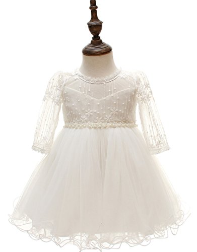 Snowskite Baby Girl Dress Christening Baptism Special Occasion Dress White 0-6 months