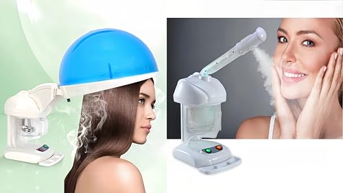 Sanqiao 2 in 1 Hair and Facial Steamer, Nano Ionic Steam, Deep Care for Hair and Skin, Home and Salon Use