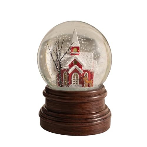 Ashfield & Harkness Sanctuary Church Decorative Snow Globe with Wind Up Music B…