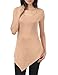 TWINTH Tunic Top Plus Size Shortsleeve Handkerchief Hem Tunics