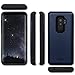 TORU CX PRO Case for Galaxy S9 Plus, with Card Holder | Slim Protective Shockproof Cover with Hidden Credit Cards Wallet Flip Slot Compartment Kickstand | Include Mirror and USB Adapter - Blue