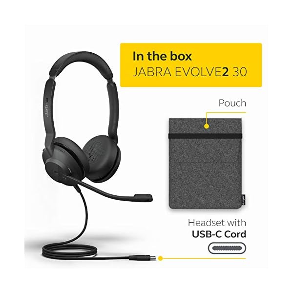 Jabra-Evolve2-30-Headset--Noise-Cancelling-UC-Certified-Stereo-Headphones-With-2-Microphone-Call-Technology--USB-C-Cable--Black Jabra Evolve2 30 Headset – Noise Cancelling UC Certified Stereo Headphones with 2-Microphone Call Technology – USB-C…