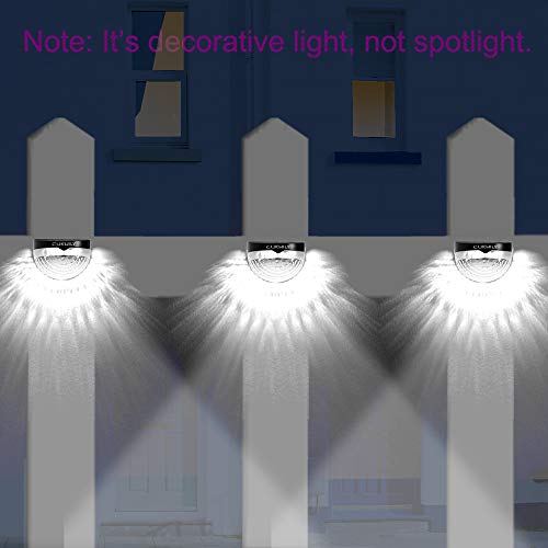 Fence Post Solar Lights CUKWILY Solar Deck Lights Wall Mount Solar Powered Lights Decorative Lighting 2 Packs Black
