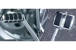 I5MOTORCYCLE i5 Chrome Rear Brake Pedal & Gear Shift Pedal Covers for Yamaha V-Star 650 950 1100 1300