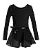 DANSHOW Girls Team Basic Long Sleeve Leotard with Skirt Kid Dance Ballet Tutu Dress
