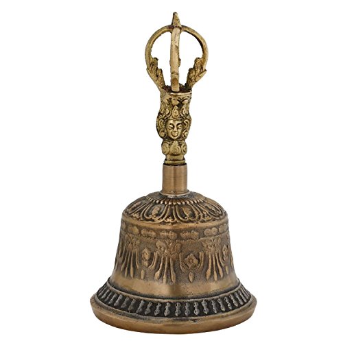 Zap Impex Tibetan Hand Bell Meditation & Prayer Bells Dorje Vajra ( 5 Inch)