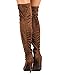 Breckelles BG03 Women Faux Suede Pointy Toe Stiletto Heel Thigh High Boot