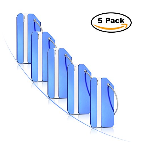 Aluminum Luggage Tags Travel ID Labels with Privacy Cover, Suitcase Bags Tags