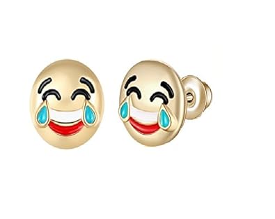 Buy Tbop Earring Ebay Hot Emoji Smiley Funny Face Cartoon Earrings Alloy Earrings 10mm 15mm In Golden Color For Women At Amazon In