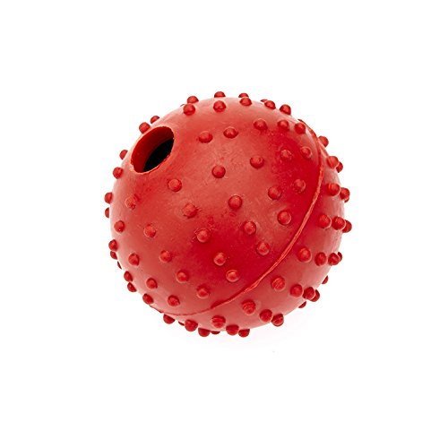 CLASSIC Pet Products Rubber Pimple Ball with Bell, 60 mm, Red
