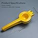 Chefbar Metal Lemon Lime Squeezer Manual Citrus Press Juicer Top Rated Premium Quality Citrus Juicers Aluminum Lime Squeezers, Fresh Force, Yellow