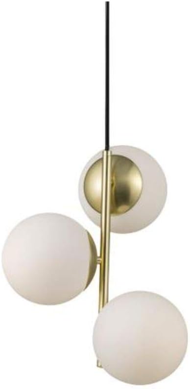 Nordlux Lilly Indoor Pendant Light Brass Metal E14 Hand Blown Glass - Kitchen, Bedroom, Living Room Mains Powered, IP20