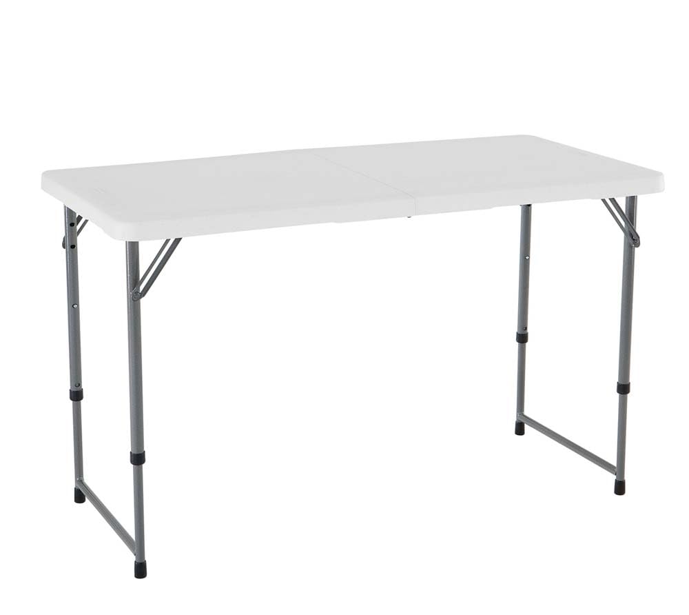 Photo 1 of ***USED***LIFETIME Fold-in-Half Adjustable Folding Table, 4 Foot