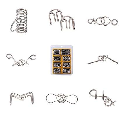 1/Set Bildungs-Spielzeug-Faden Metall IQ Puzzle Geist Test Geist Puzzle-Spiel für Erwachsene und Kinder von Spielzeug