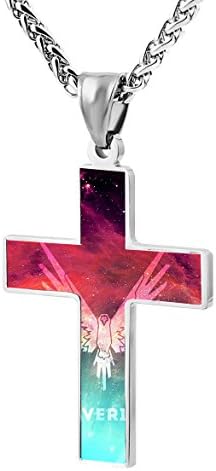 Logan-Paul Jewelry Zinc Alloy Chain Cross Pendant Necklace for Men Women with Necklace